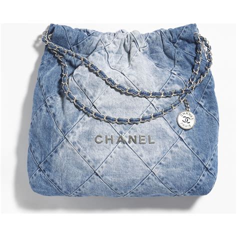 dark blue chanel bag|chanel 22 denim.